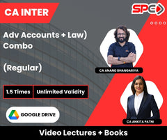 CA Inter (Adv Accounts + Law) Combo (Regular) Video Lectures by CA Anand Bhangariya, CA Ankita Patni (Google Drive, Unlimited Validity, 1.5 Times)