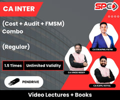 CA Inter (Cost + Audit + FMSM) Combo (Regular) Video Lectures by CA Vinod Reddy, CA Kapil Goyal, CA Swapnil Patni (Pendrive, Unlimited Validity, 1.5 Times)