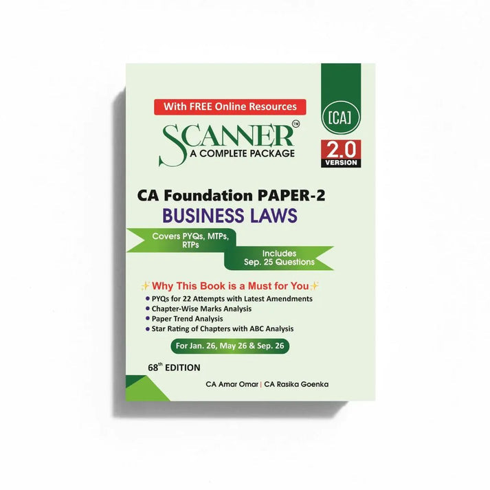 Shuchita Scanner CA Foundation Paper-2 Business Laws Green Edition.