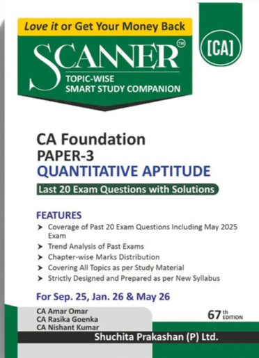 Shuchita Scanner CA Foundation Paper-3 Quantitative Aptitude Green Edition.