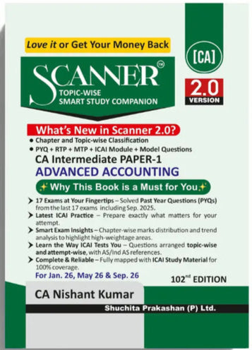Shuchita Scanner CA Inter Paper - 1 Advanced Accounting Green Edition