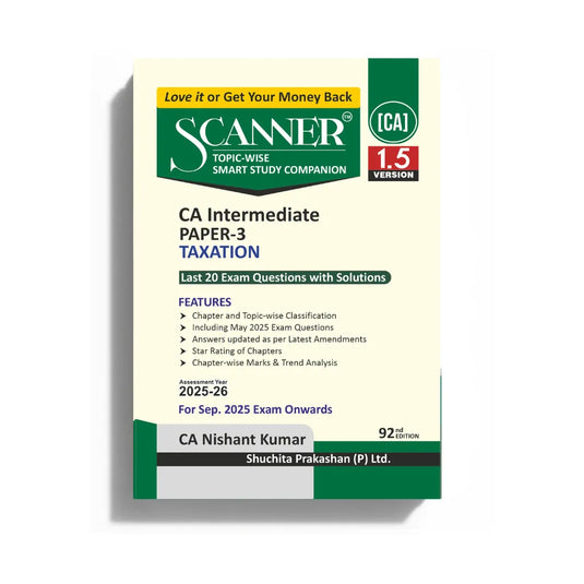 Shuchita Scanner CA Inter Paper - 3 Taxation Green Edition