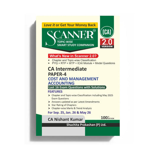 Shuchita Scanner CA Inter Paper-4 Cost and Management Accounting Green Edition.