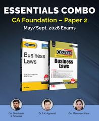 Taxmann's CA Foundation Essentials Combo Business Laws (Study Material + Cracker - Set of 2 Books)