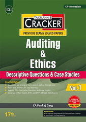 CA Inter Auditing & Ethics Full Combo (Class Notes + Cracker + Study Material - Set of 3 Books) by Taxmann