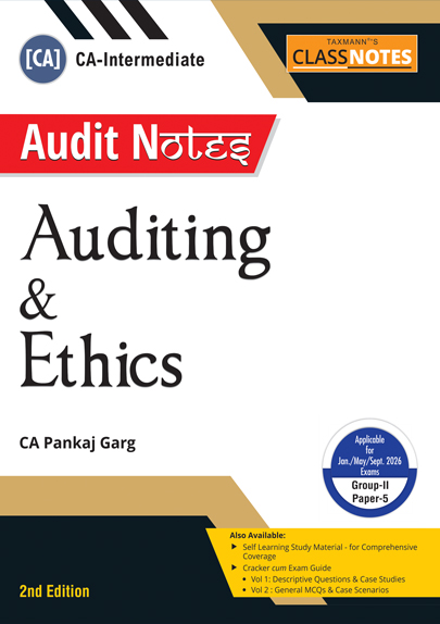 CA Inter Auditing & Ethics Full Combo (Class Notes + Cracker + Study Material - Set of 3 Books) by Taxmann