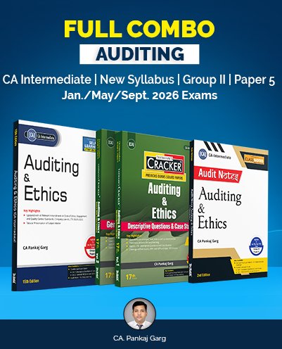 CA Inter Auditing & Ethics Full Combo (Class Notes + Cracker + Study Material - Set of 3 Books) by Taxmann