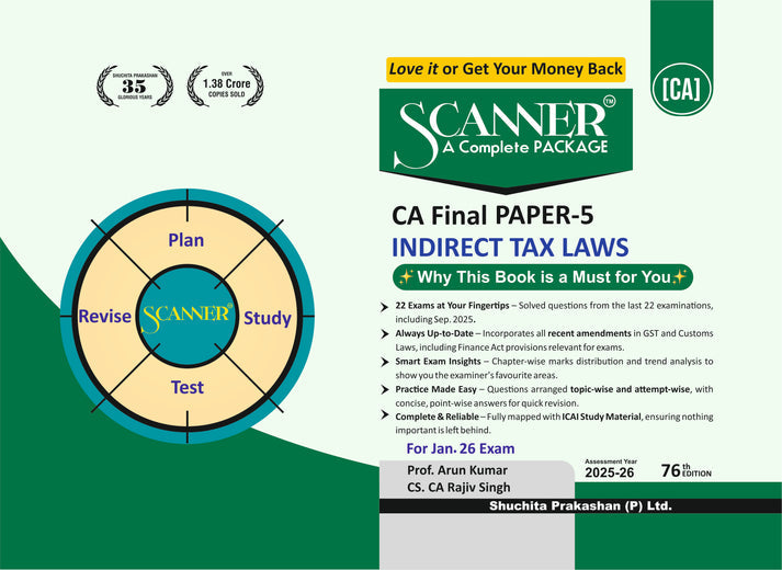 Shuchita Scanner CA Final Paper-5 Indirect Tax Laws Green Edition