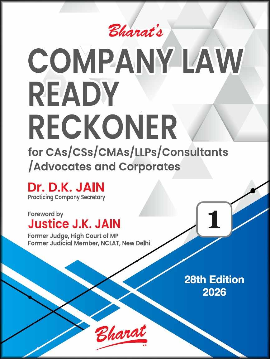 Bharat's Company Law Ready Reckoner Book by Dr D.K. Jain