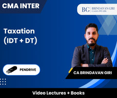 CMA Inter Taxation (IDT + DT) Video Lectures by CA Brindavan Giri (Pendrive)