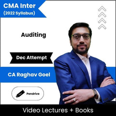 CMA Inter (2022 Syllabus) Auditing Video Lectures by CA Raghav Goel Dec Attempt (Pendrive)