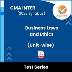 CMA Inter (2022 Syllabus) Business Laws and Ethics (Unit-wise) Test Series (Online)