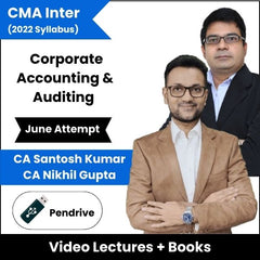 CMA Inter (2022 Syllabus) (Corporate Accounting & Auditing) Combo Video Lectures by CA Santosh Kumar, CA Nikhil Gupta June Attempt (Pendrive)