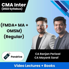CMA Inter (FMDA+ MA + OMSM) (Regular) Video Lectures by CA Ranjan Periwal, CA Mayank Saraf (Pendrive)