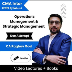 CMA Inter (2022 Syllabus) Operations Management & Strategic Management Video Lectures by CA Raghav Goel Dec Attempt (Pendrive)