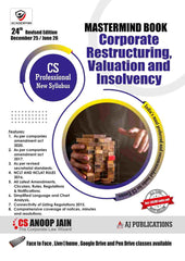 CS Professional Mastermind Book Corporate Restructuring Valuation & Insolvency by CS Anoop Jain