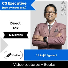 CS Executive (New Syllabus 2022) Direct Tax Video Lectures By CA Raj K Agrawal (Pendrive + Books, 12 Months)