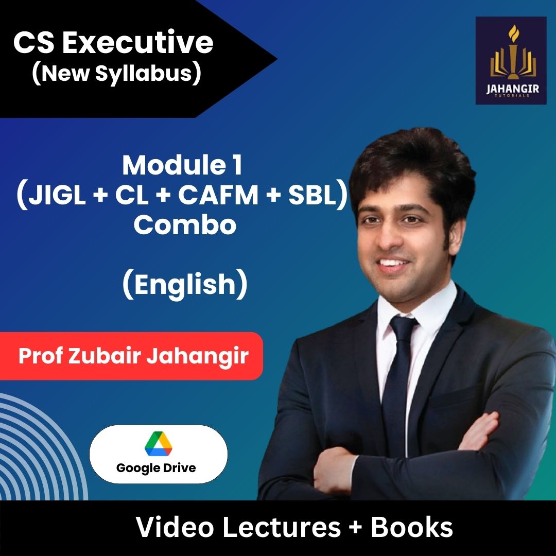 CS Executive (New Syllabus) Module 1 (JIGL + CL + CAFM + SBL) Combo Video Lectures in English (Online)
