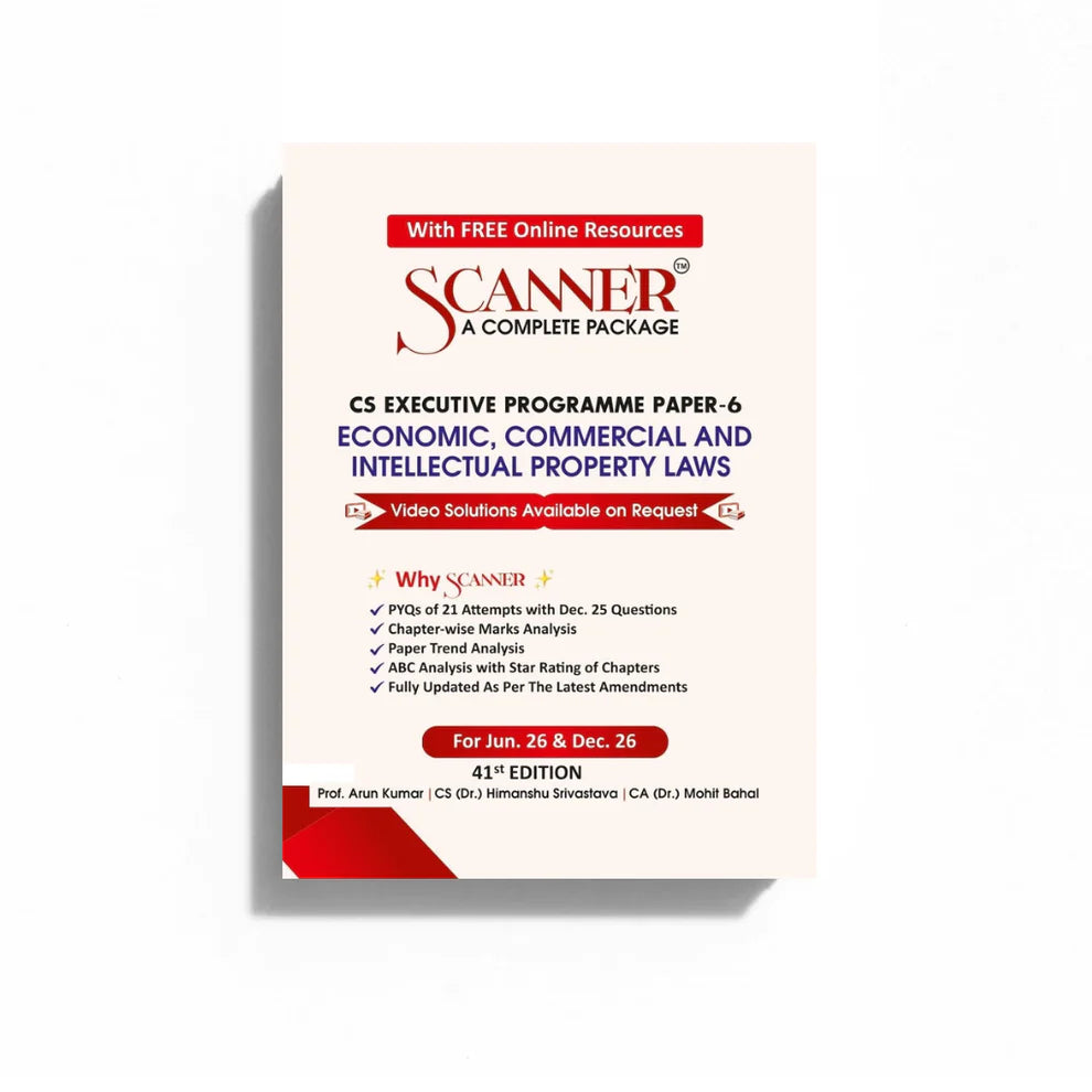 Book cover of 'Scanner A Complete Package' for CS Executive Programme Paper 6 on a white background