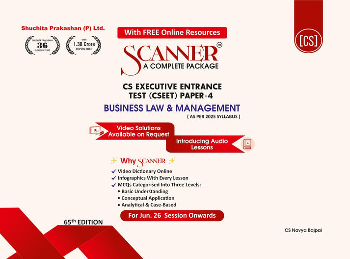 Shuchita Scanner CSEET Paper- 4 Business Laws and Management Green Edition