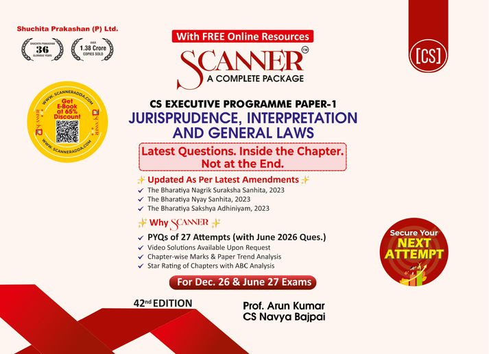 Shuchita Scanner CS Executive Paper-1 Jurisprudence, Interpretation and General Laws Green Edition