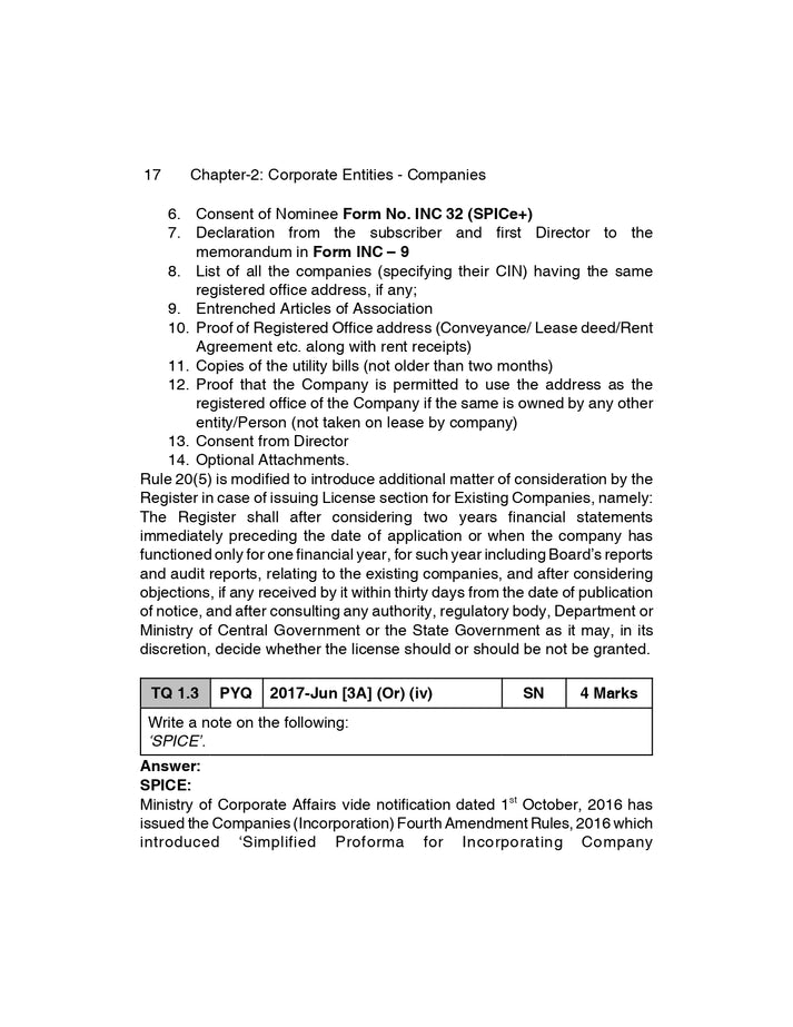 Shuchita Scanner CS Executive Paper-3 Setting Up of Business Industrial and Labour Laws Green Edition