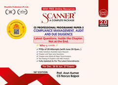 Shuchita Scanner CS Professional Paper-3 Compliance Management, Audit and Due Diligence Green Edition