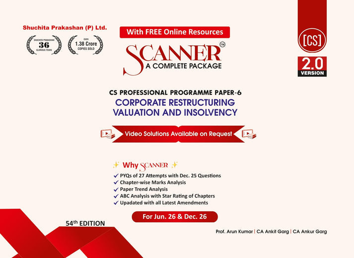 Shuchita Scanner CS Professional Paper-6 Corporate Restructuring, Valuation and Insolvency Green Edition