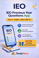 StudyNexa IEO Previous Year Questions App for Class 6 with Progress Report & Performance Analysis | English Olympiad Practice (SOF)