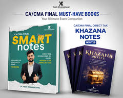 CA Final Direct Tax (Smart Notes + Khazana Notes) Combo Books by CA Yash Khandewal