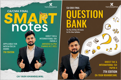 CA Final Direct Tax (Smart Notes + Question Bank) Combo Books by CA Yash Khandewal