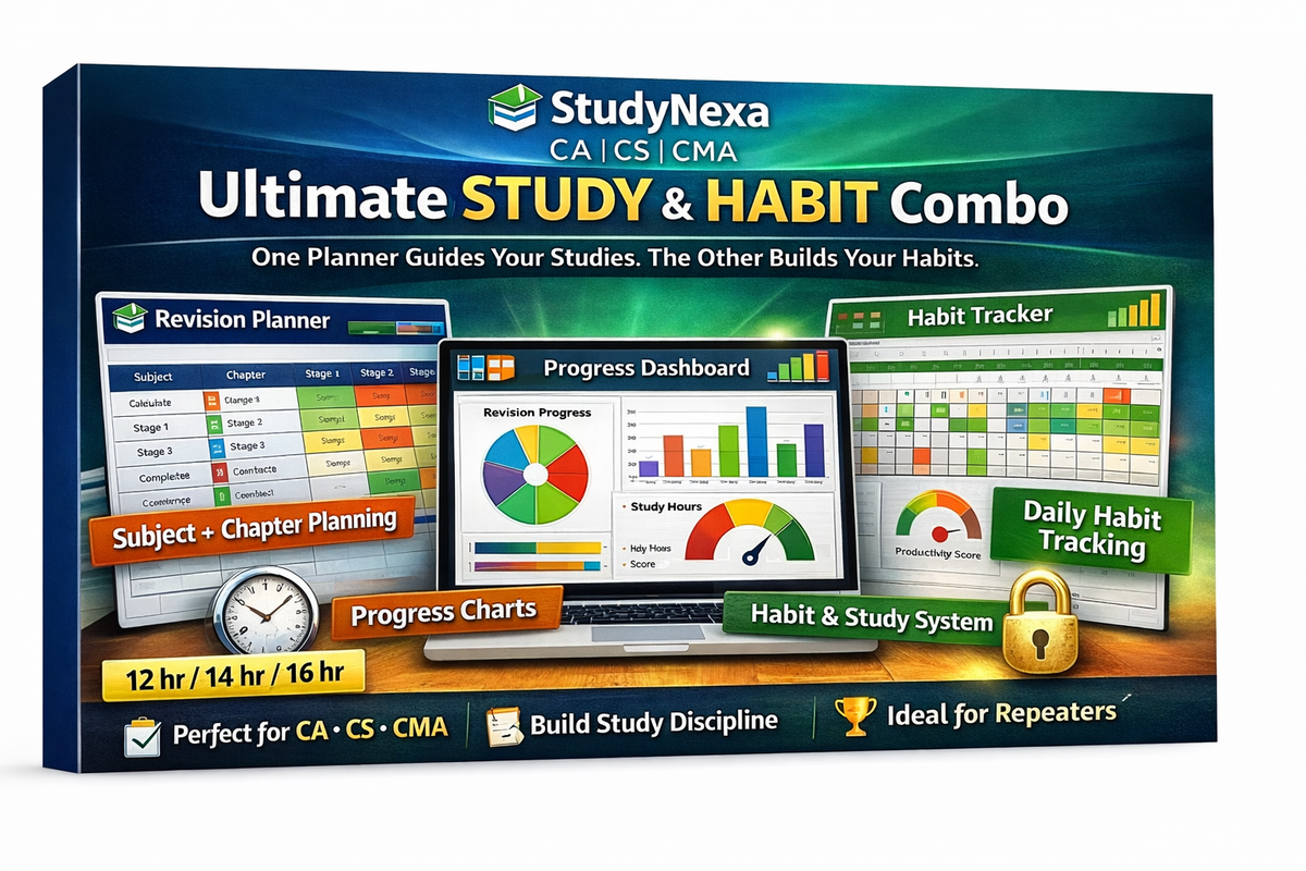 CA | CS | CMA Ultimate Study & Habit Mastery Combo