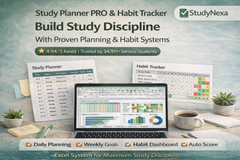 Study Planner PRO – Monthly Habit Dashboard
