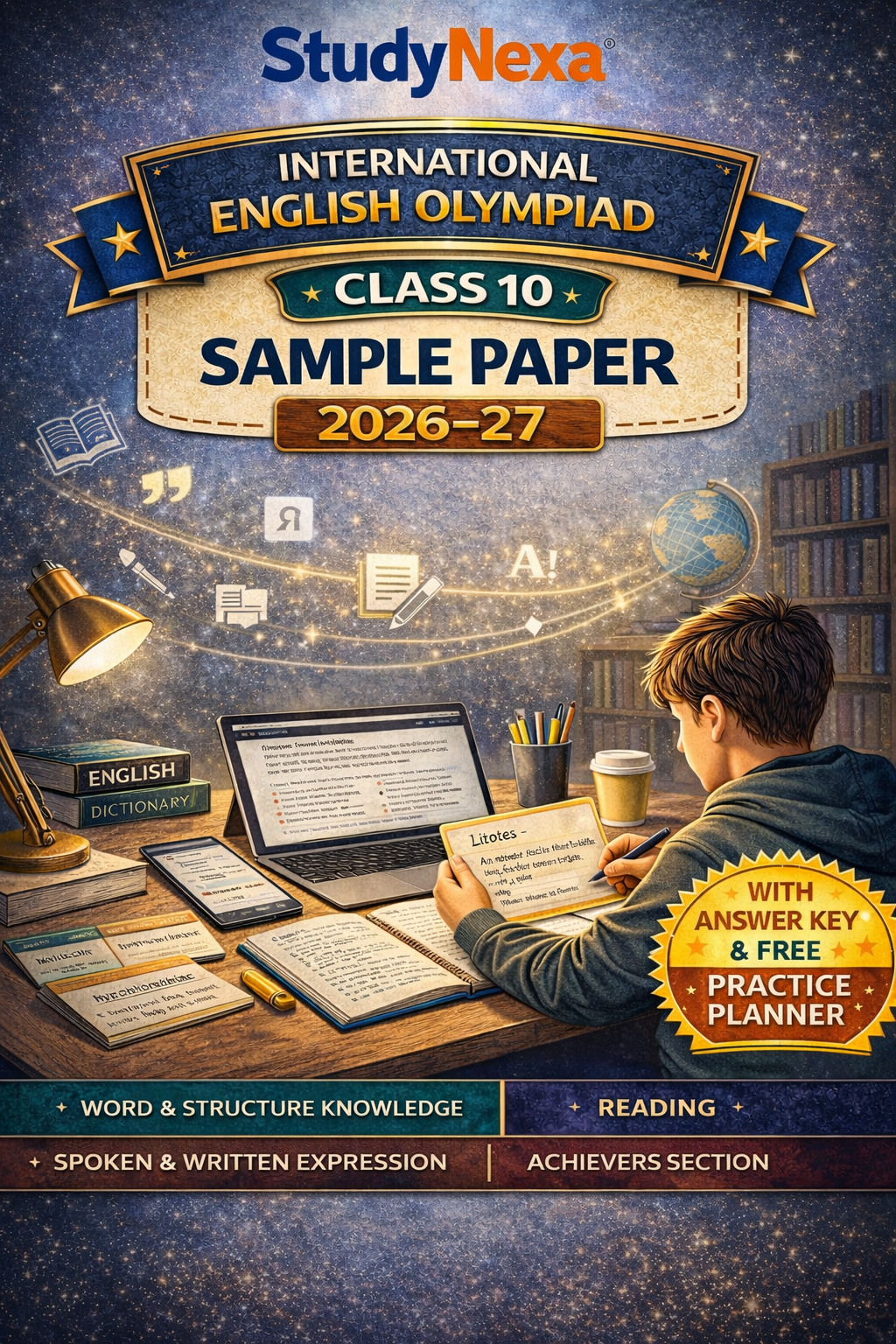 IEO Class 10 Sample Paper 2026–27 | StudyNexa International English Olympiad Practice Book