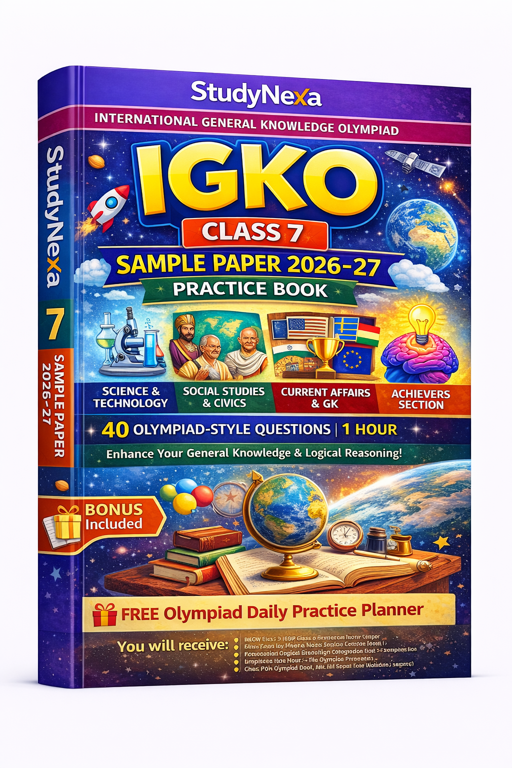 IGKO Class 7 Sample Paper 2026–27 | StudyNexa International General Knowledge Olympiad Practice Book