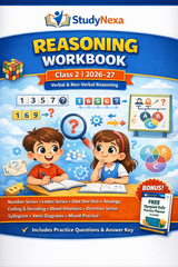 StudyNexa Reasoning Workbook Class 2 (2026–27) | Verbal & Non-Verbal Reasoning Practice Book