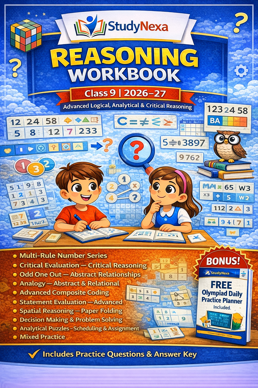 StudyNexa Reasoning Workbook Class 9 (2026–27) | Advanced Logical, Analytical & Critical Reasoning Book