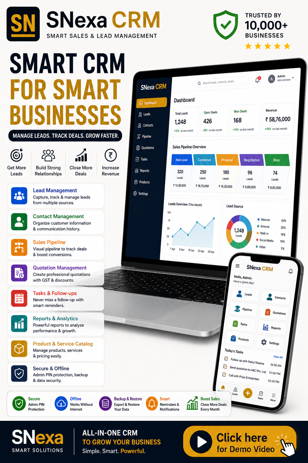 SNexa CRM – Smart Sales & Lead Management Software