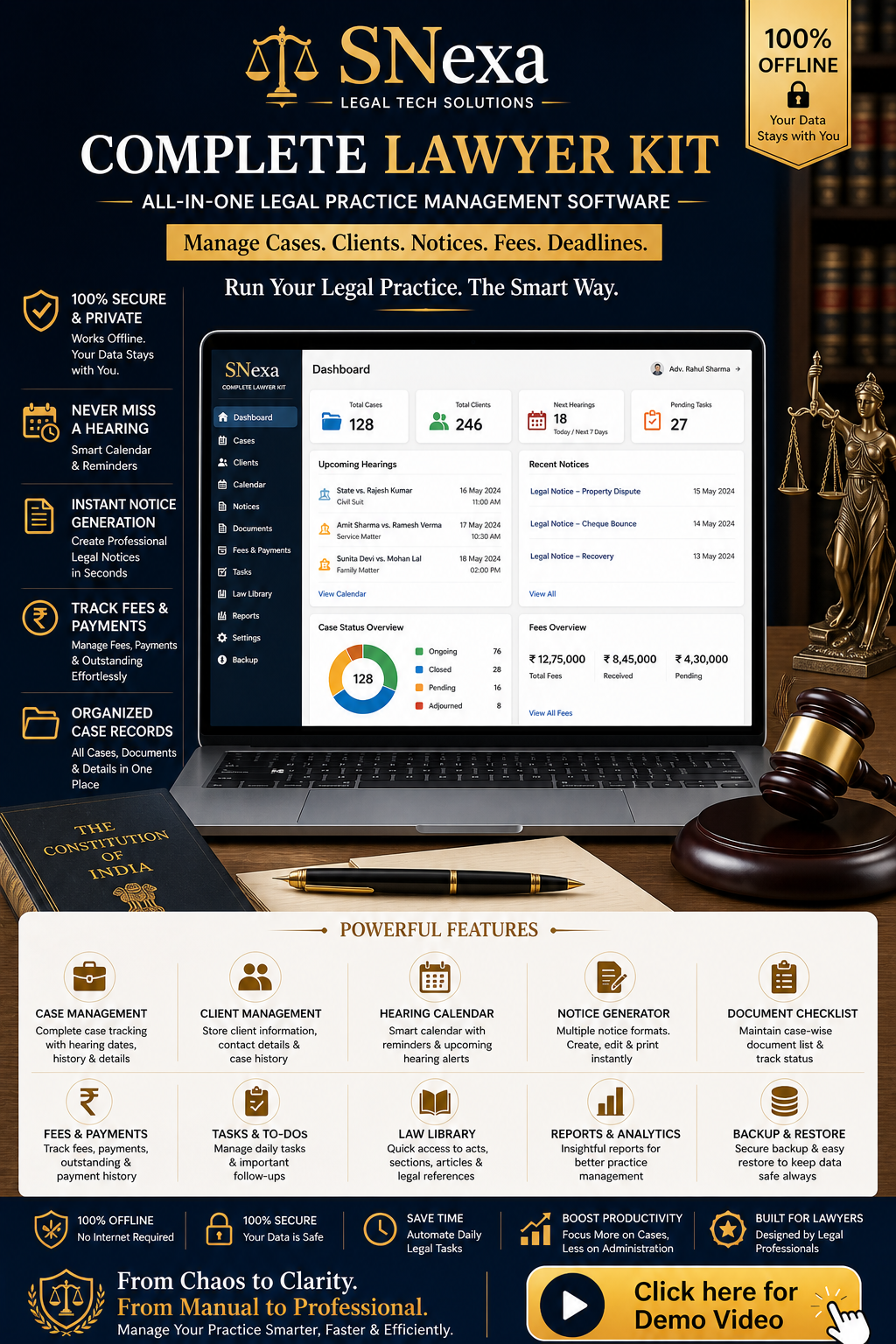 SNexa Lawyer Kit – Legal Practice Management Software