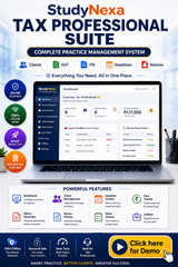 StudyNexa Tax Professional Suite 🎯 | All-in-One Practice Management System (Clients, GST, ITR, Deadlines, Notices)