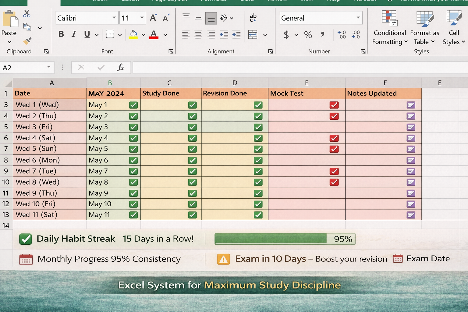 Study Planner PRO – Monthly Habit Dashboard