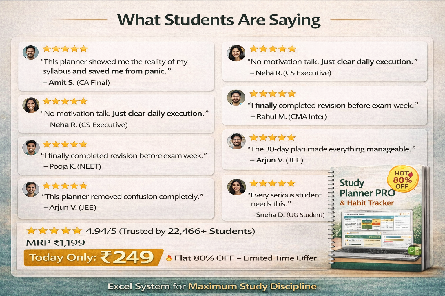 Study Planner PRO – Monthly Habit Dashboard