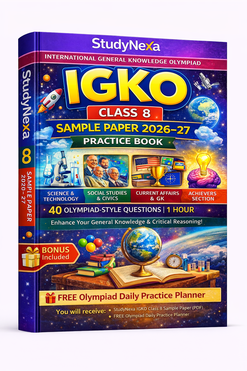 IGKO Class 8 Sample Paper 2026–27 | StudyNexa International General Knowledge Olympiad Practice Book