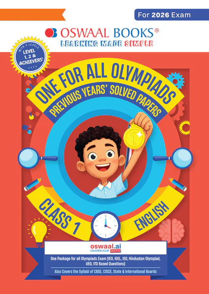 One For All English Olympiad Previous Years' Solved Papers Class 1 by Oswaal Books