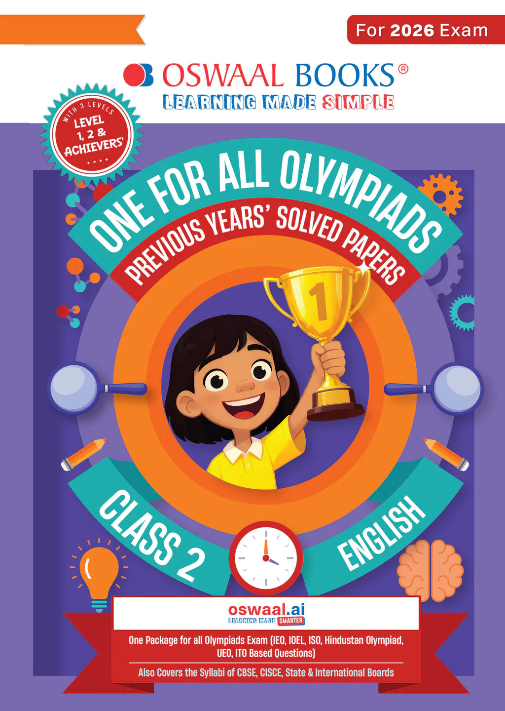 One For All English Olympiad Previous Years' Solved Papers Class 2 by Oswaal Books