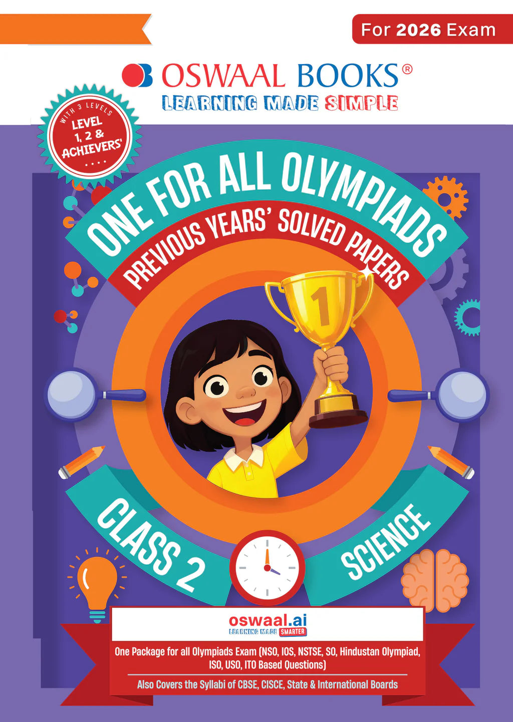 One For All Science Olympiad Previous Years' Solved Papers Class 2 by Oswaal Books