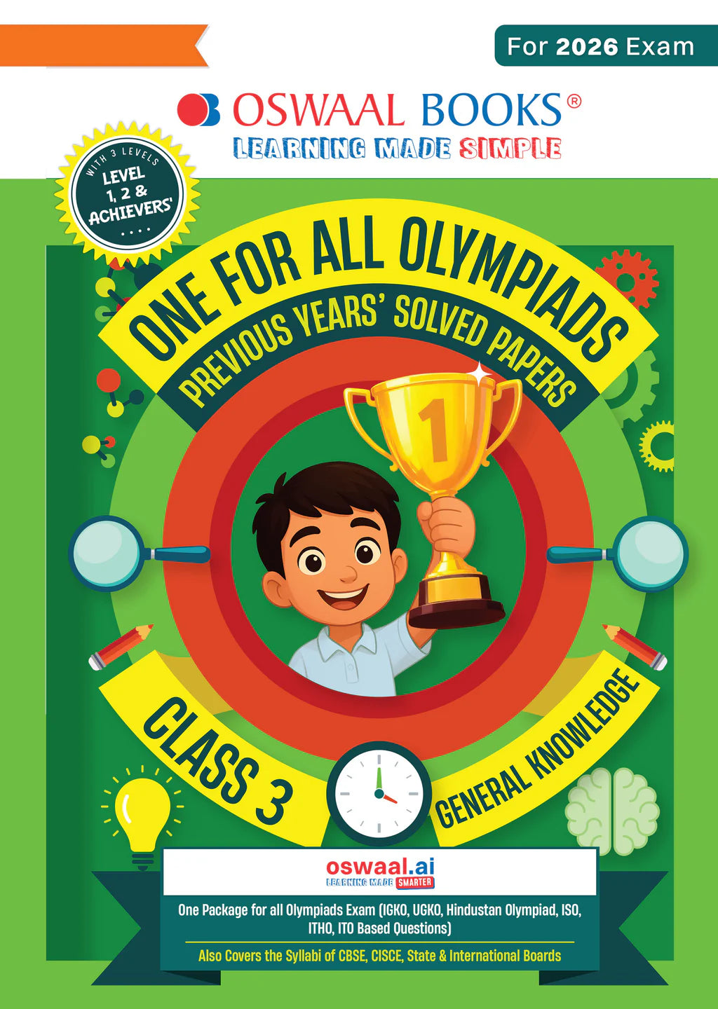 One For All General Knowledge Olympiad Previous Years' Solved Papers Class 3 by Oswaal Books