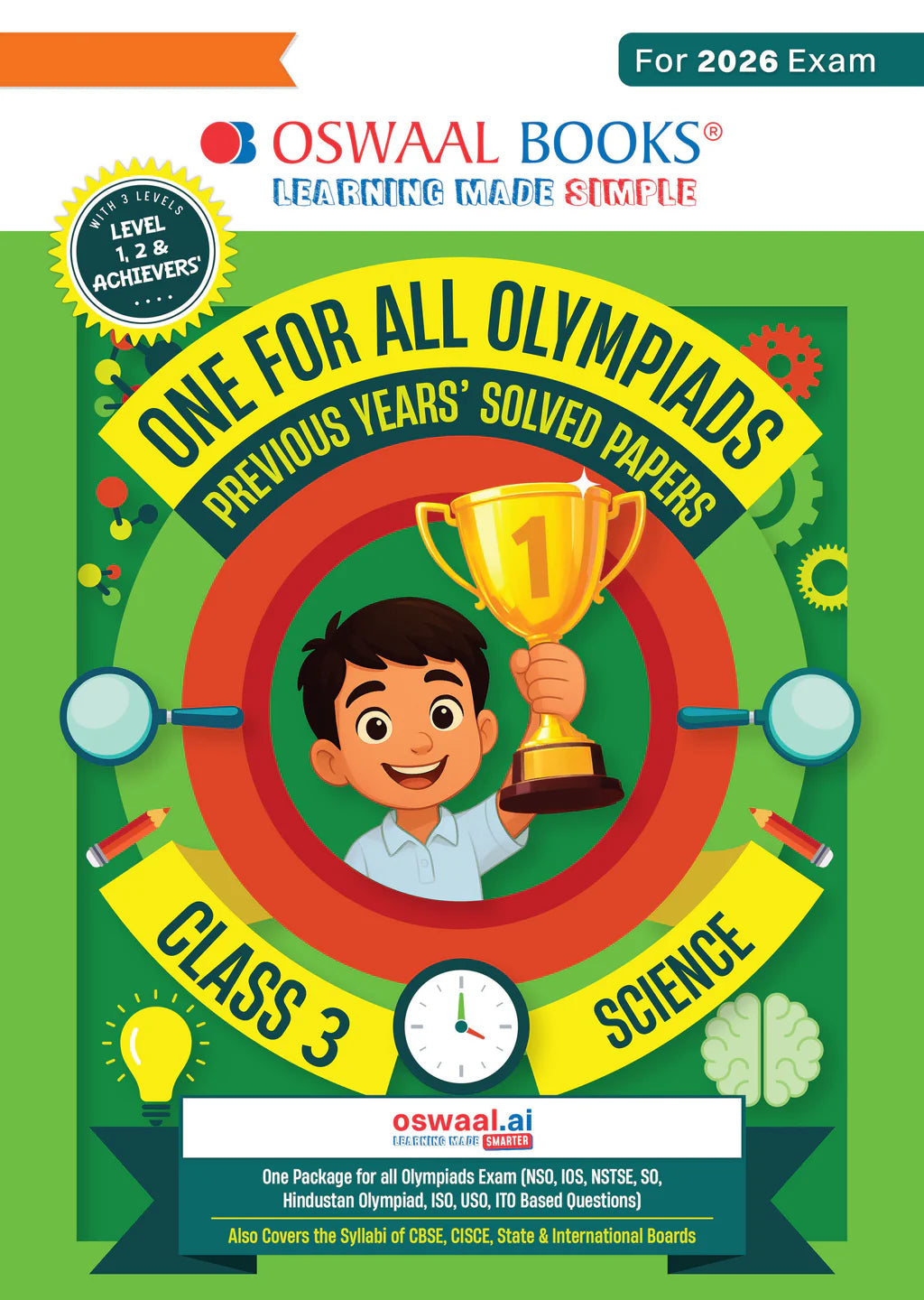 One For All Science Olympiad Previous Years' Solved Papers Class 3 by Oswaal Books