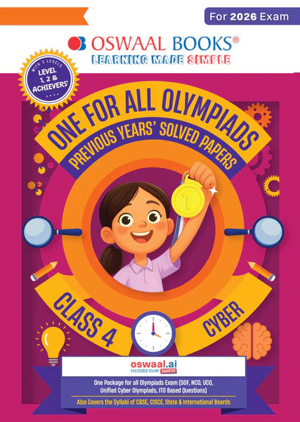 One For All Cyber Olympiad Previous Years' Solved Papers Class 4 by Oswaal Books