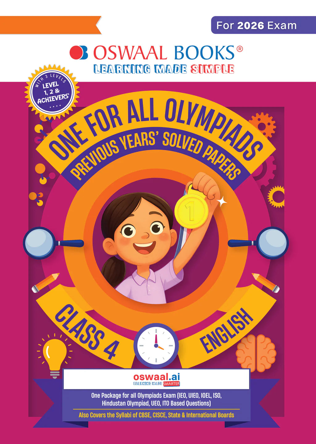 One For All English Olympiad Previous Years' Solved Papers Class 4 by Oswaal Books